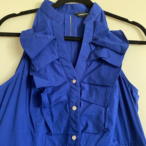 Express Design Dress 12 Blue with Pockets - Picture 2 of 8